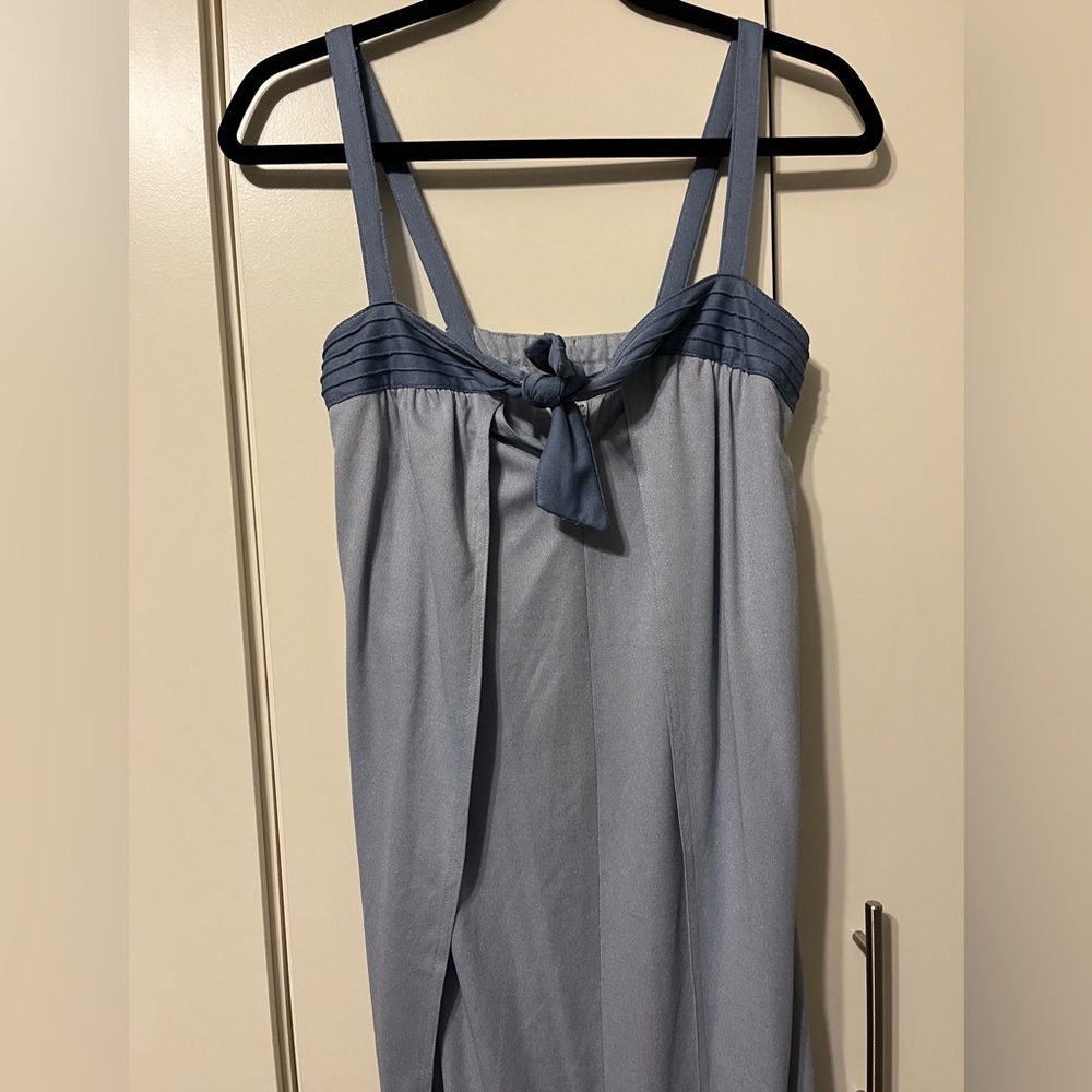 Stylish Blue Bow Dress - Picture 2 of 6